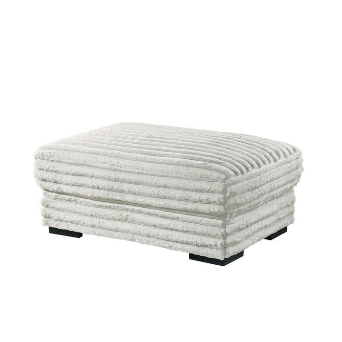 Embrace 41" Ottoman-White