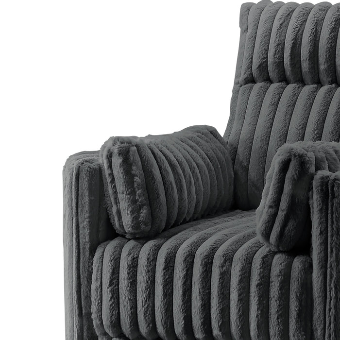 Embrace Swivel Accent Chair-Charcoal