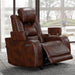 Chester Glider Recliner W/Pwr Hr & Fr-Brown