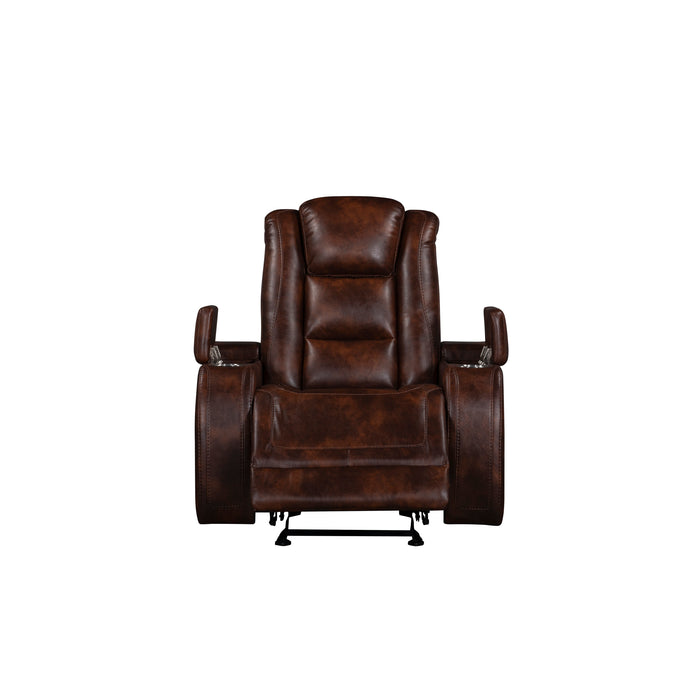 Chester Glider Recliner W/Pwr Hr & Fr-Brown