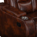 Chester Reclining Console Loveseat-Brown