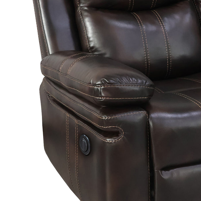 Kellen Glider Recliner W/Pwr Fr-Brown