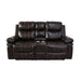 Kellen Console Loveseat W/ Dual Recliners-Brown