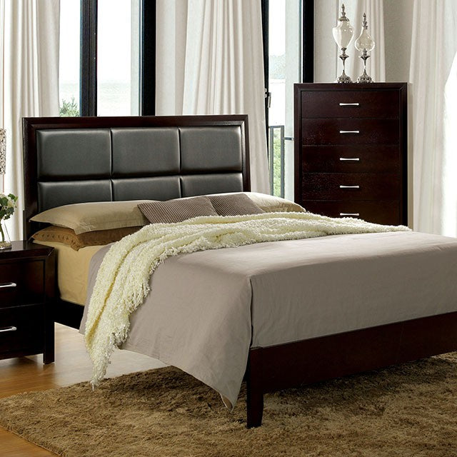 JANINE Espresso Cal.King & E.King Bed