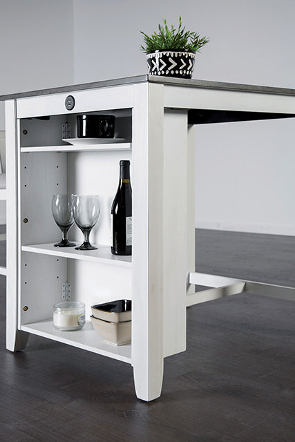 Lescles 3 Pc Counter Ht Set (1 Table + 2 Chairs) - La Popular Furniture (CA)