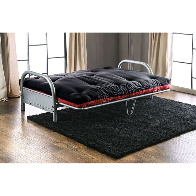 Aksel Black/Red Futon Mattress, Black & Red