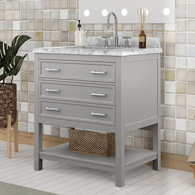 Reston Vanity with Top/ Sink - La Popular Furniture (CA)
