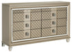 Homelegance Furniture Loudon 8 Drawer Dresser in Champagne Metallic 1515-5 image