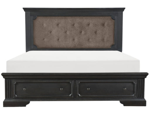 Homelegance Bolingbrook Queen Upholstered Storage Platform Bed in Coffee 1647-1* image