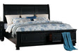Homelegance Laurelin Queen Sleigh Platform Storage Bed in Black 1714BK-1 image