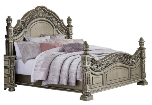 Homelegance Catalonia Queen Poster Bed in Platinum Gold 1824PG-1* image