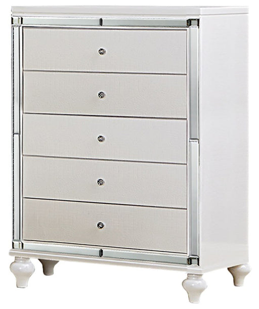 Homelegance Alonza 5 Drawer Chest in White 1845-9 image
