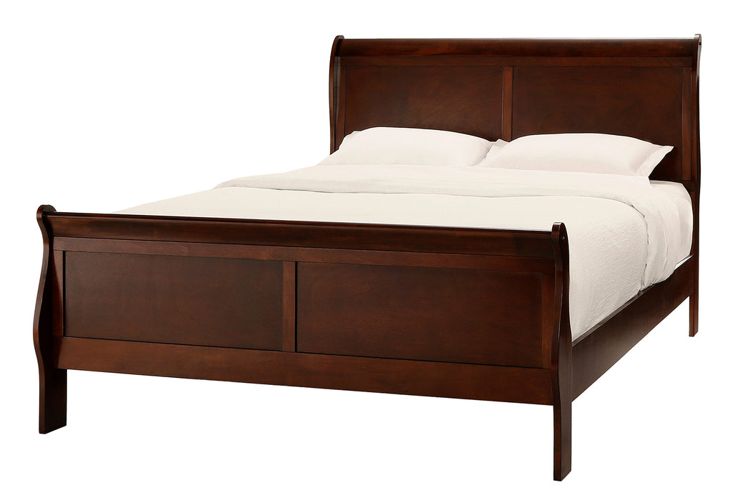 Homelegance Mayville Queen Sleigh Bed in Brown Cherry 2147-1 image