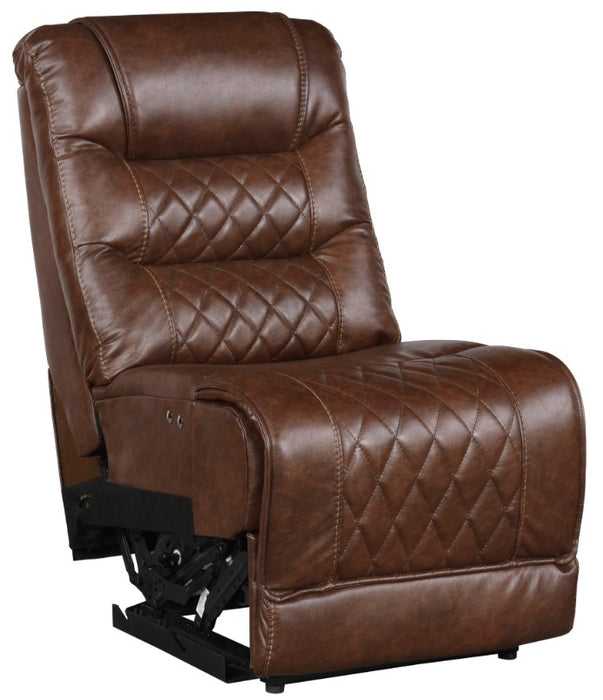 Homelegance Furniture Putnam Power Armless Reclining Chair in Brown 9405BR-ARPW image