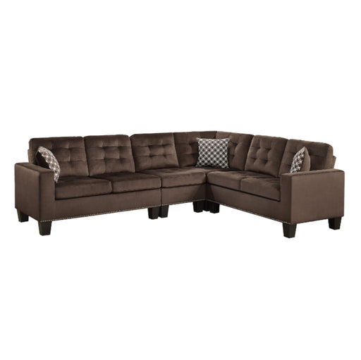 Homelegance Furniture Lantana 2-Piece Reversible Sectional in Chocolate 9957CH*SC image