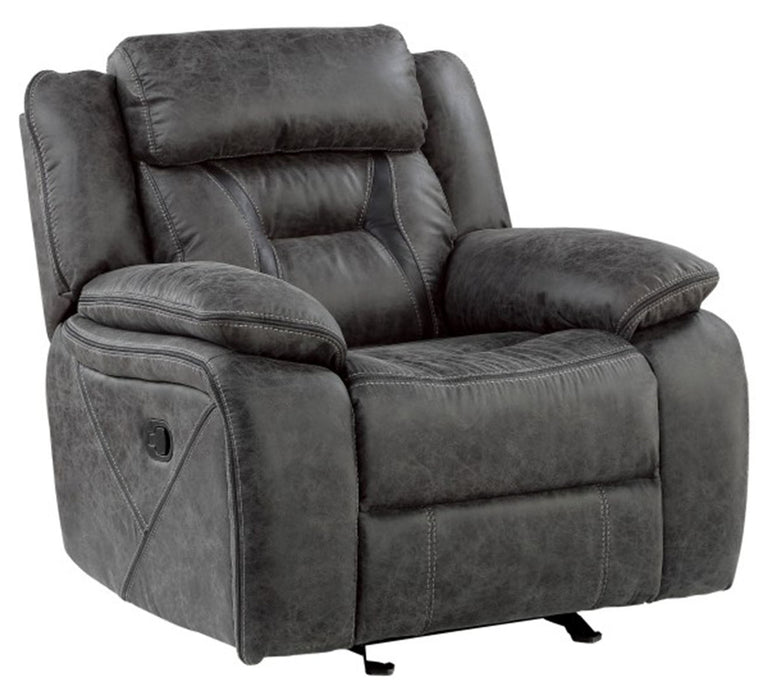 Homelegance Furniture Madrona Hill Glider Reclining Chair in Gray 9989GY-1 image