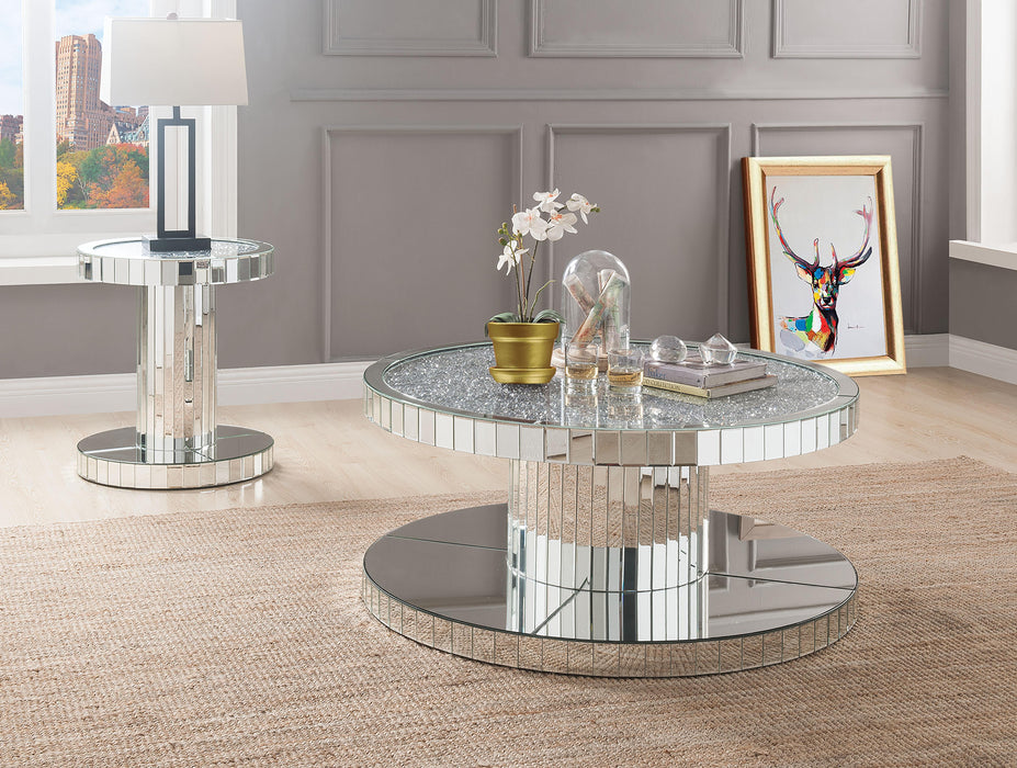 Ornat Mirrored & Faux Stones Coffee Table image