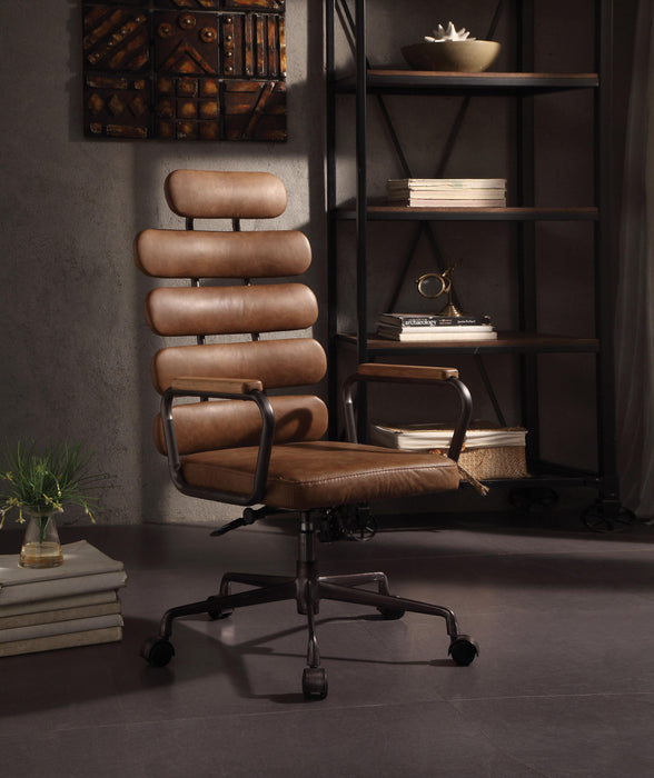 Calan Retro Brown Top Grain Leather Office Chair image
