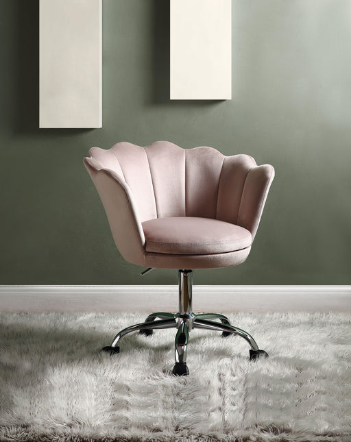 Micco Rose Quartz Velvet & Chrome Office Chair image