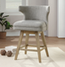 Everett Fabric & Oak Counter Height Chair image