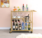 Adamsen Champagne & Mirror Serving Cart image