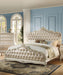 Acme Chantelle Queen Bed with Button Tufted Panels in Pearl White 23540Q image