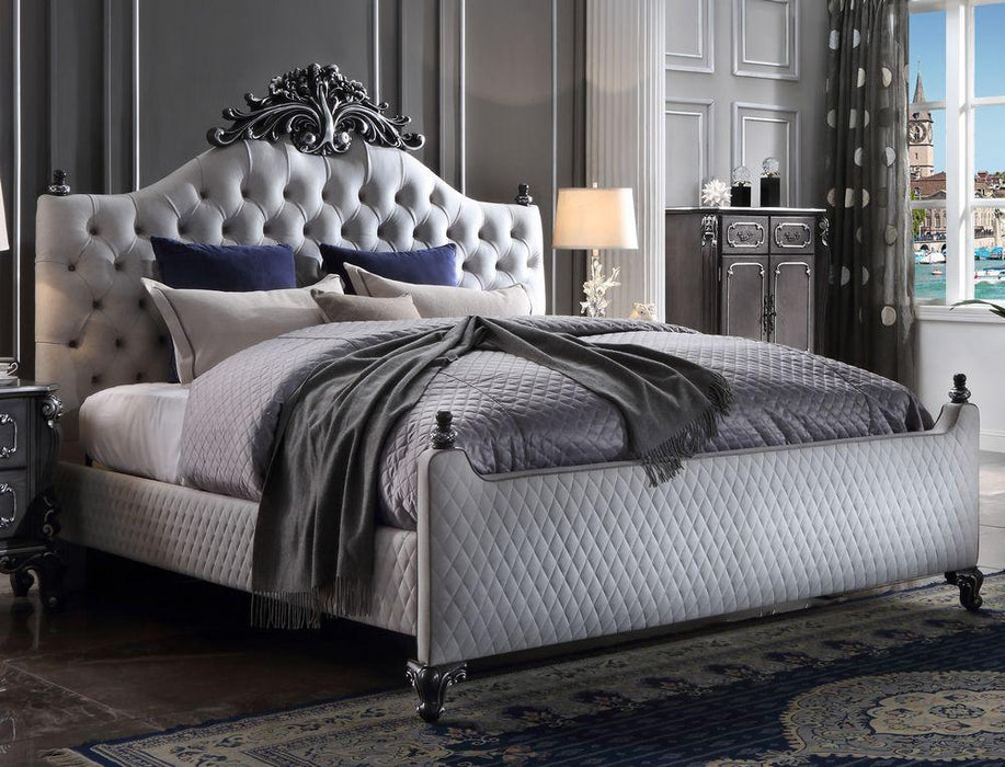 Acme Furniture House Delphine Queen Upholstered Bed in Pearl White 28850Q image