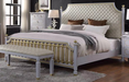 Acme Furniture House Marchese Queen Low Post Bed in Pearl Gray 28890Q image