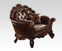Acme Vendome Upholstered Chair with 1 Pillow in Cherry 52003 image