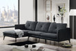 Harun Gray Fabric & PU Sectional Sofa image