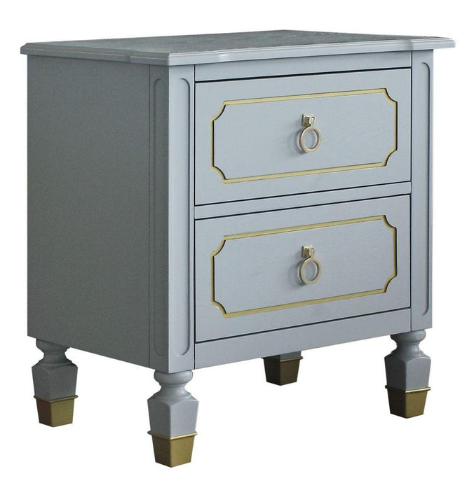 Acme Furniture House Marchese Nightstand in Pearl Gray 28863 image