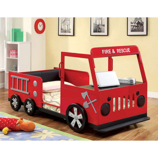 Rescuer Red/Black Twin Bed image