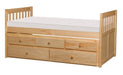 Homelegance Bartly Twin/Twin Trundle Bed w/ 2 Storage Drawers in Natural B2043PR-1* image