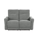 Homelegance Furniture Edition Power Double Lay Flat Reclining Loveseat in Dove Grey 9804DV-2PWH image