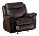 Homelegance Furniture Mahala Power Glider Recliner Chair in Brown 8200BRW-1PW image